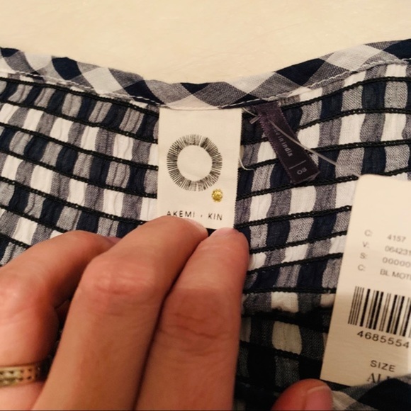 NWT Anthropologie gingham eyelet kimono - Picture 7 of 8